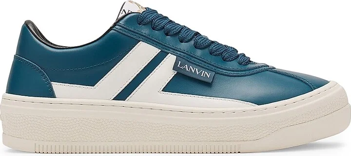 Cash Leather Sneakers - Petrol Ecru - Size 2