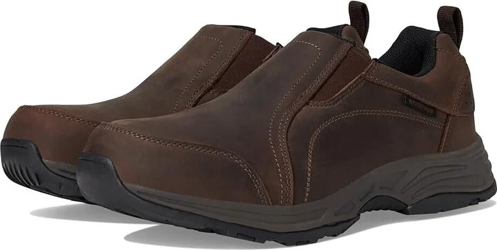 Cash North Men's US 8 Brown Leather Waterproof Slip-On Shoes ZPO1854