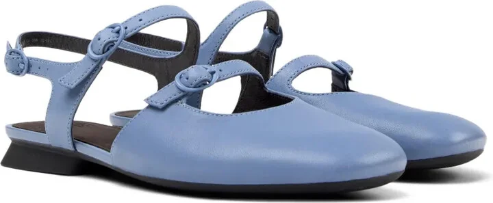 Casi Myra buckle-strap leather flat pumps - Image 2