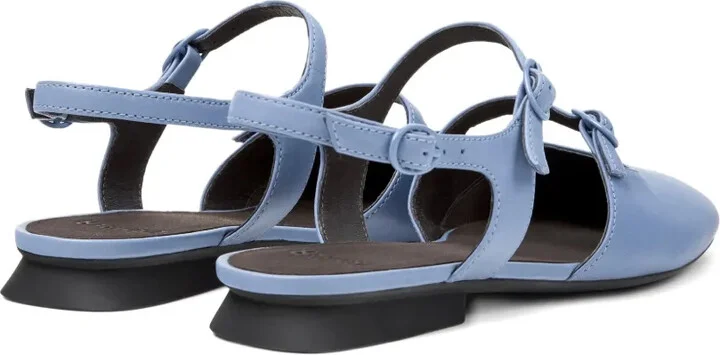 Casi Myra buckle-strap leather flat pumps - Image 3