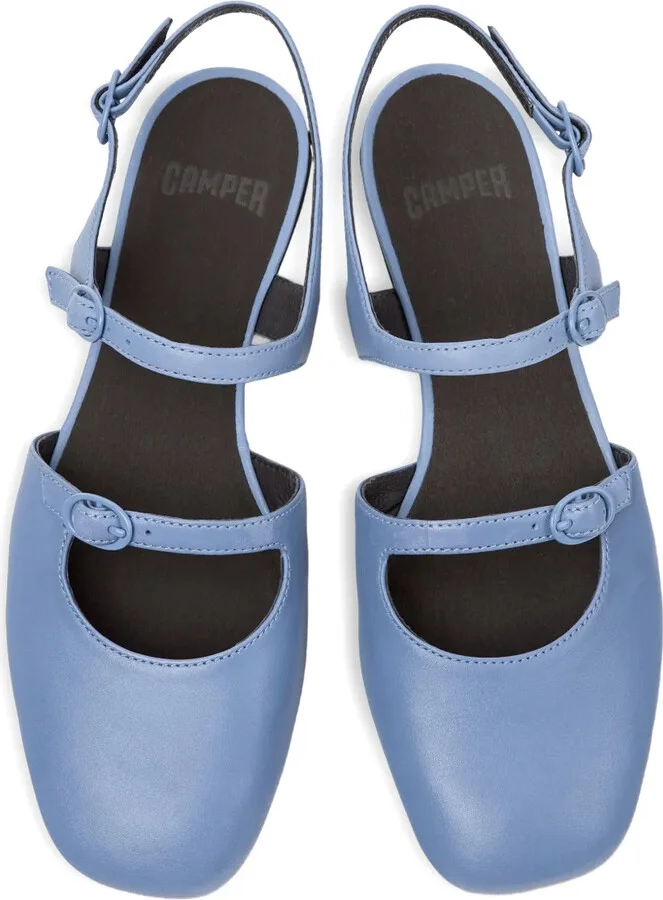Casi Myra buckle-strap leather flat pumps - Image 4