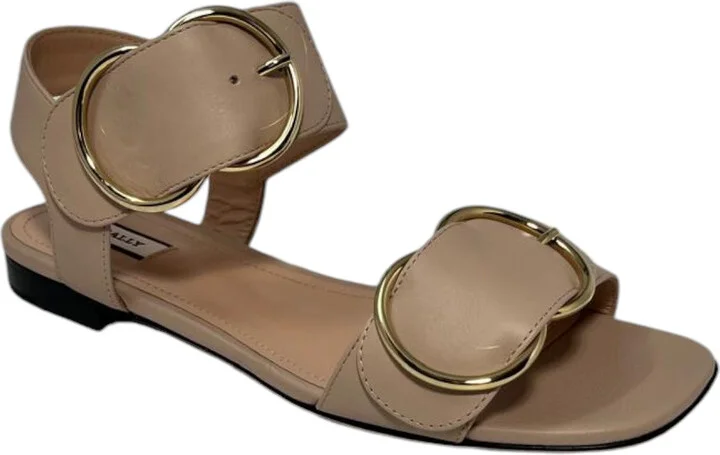 Casila 6225701 Women's Skin Lamb Leather Flat Sandals