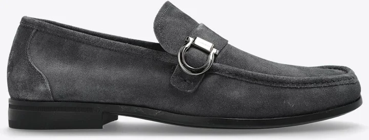 Caspian Gancini Plaque Leather Loafers