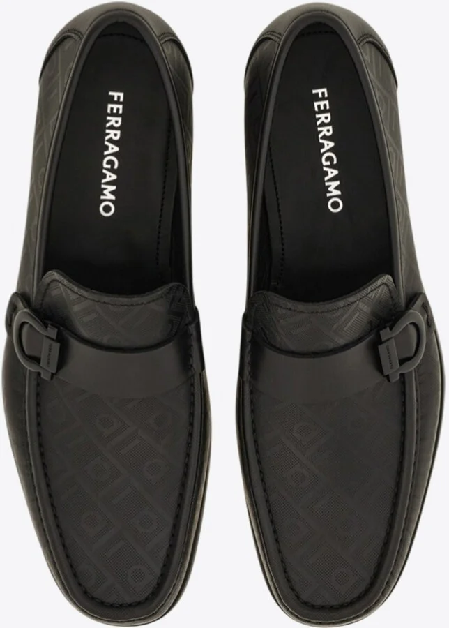 Caspian Monogram Leather Loafers - Image 2