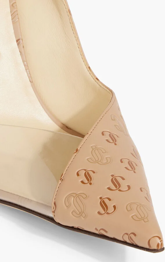 Cass 95 embossed leather and PVC pumps - Image 4