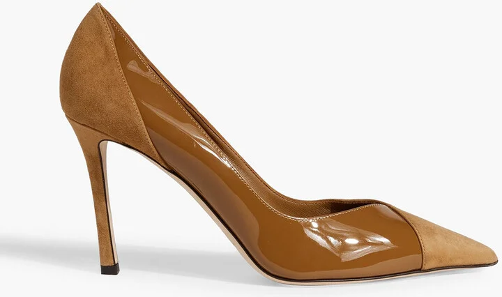 Cass 95 patent-leather and suede pumps