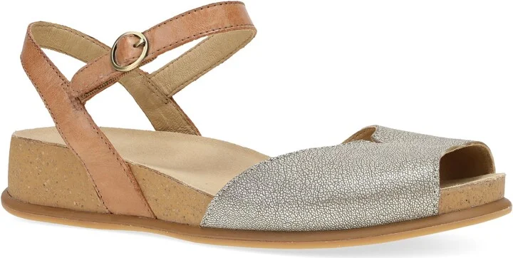Cass Ankle Strap Peep Toe Wedge Sandal