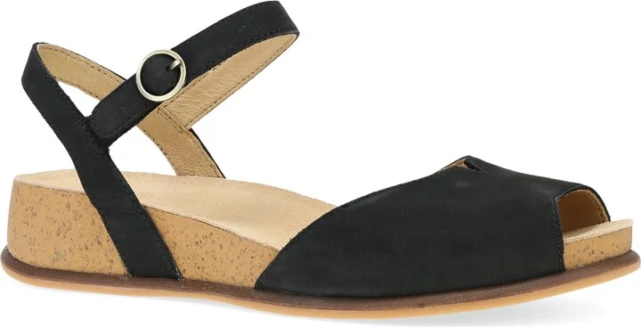 Cass Ankle Strap Peep Toe Wedge Sandal