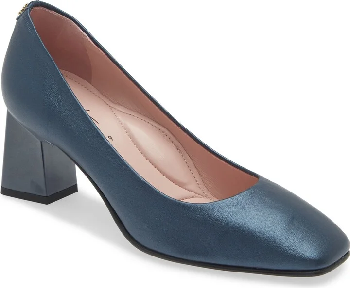 Navy Nappa Leather