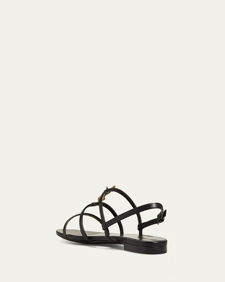 Cassandra Calfskin YSL Slingback Sandals - Image 4