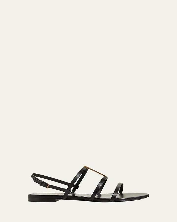 Cassandra Calfskin YSL Slingback Sandals