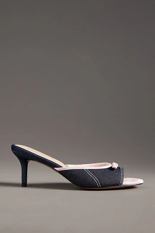 Cassandra Denim Kitten Heels - Image 2