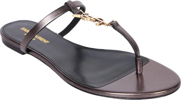 Cassandra Lamã©/black Thong Sandals - Image 2