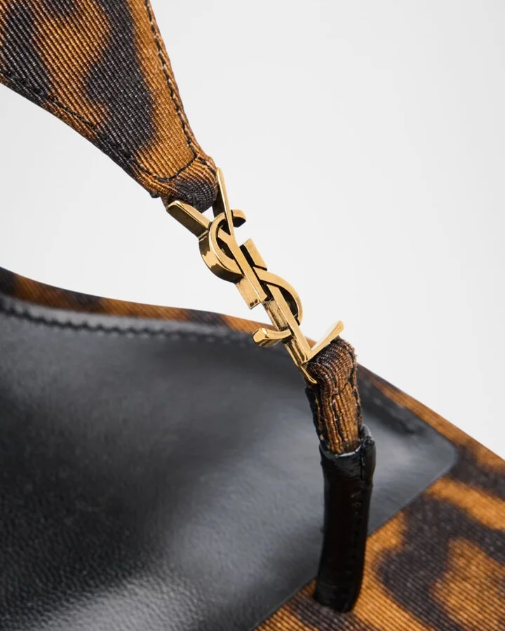 Cassandra Leopard YSL Wedge Sandals - Image 4
