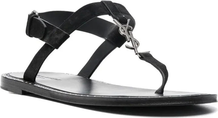 Cassandra logo plaque flat sandals - Image 2