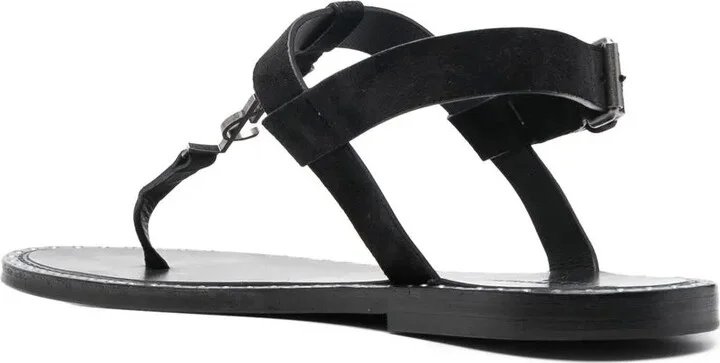 Cassandra logo plaque flat sandals - Image 3