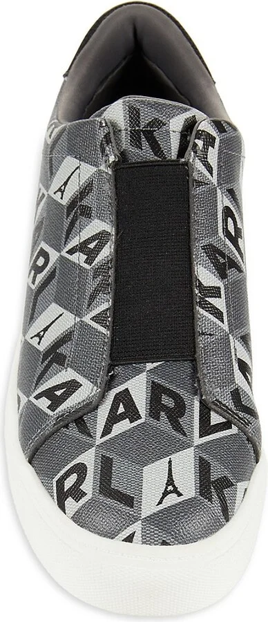 Cassandra Monogram Print Slip On Sneakers - Image 5