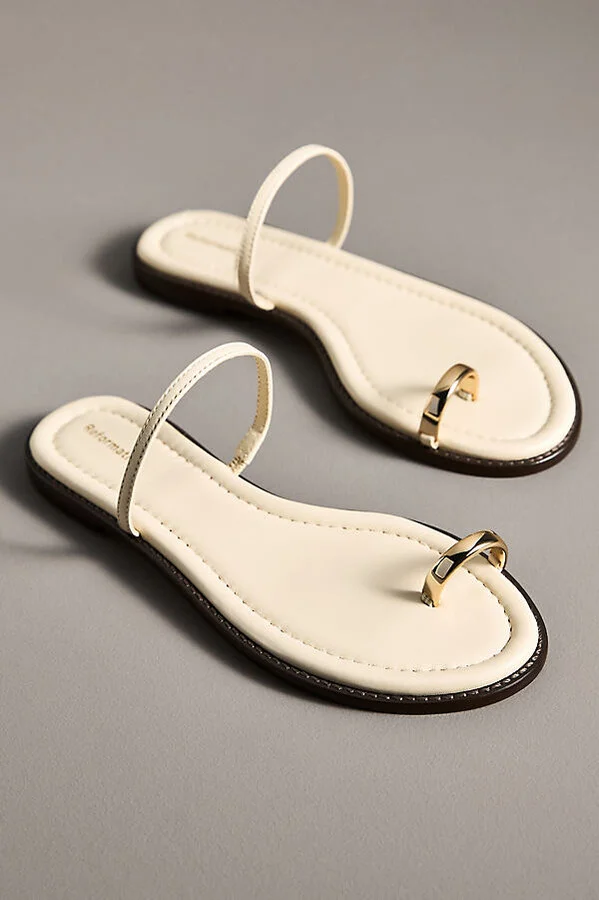 Cassandra Toe-Ring Flat Sandals