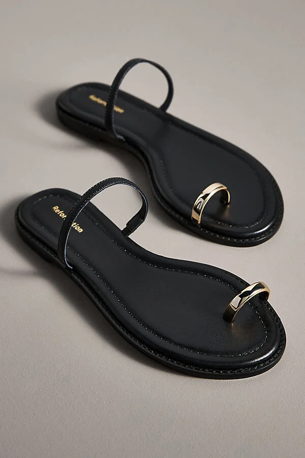 Cassandra Toe-Ring Flat Sandals