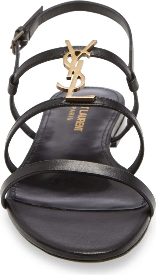 Cassandra YSL Logo Strappy Sandal - Image 4