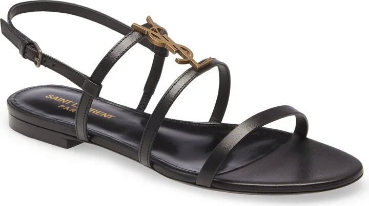 Cassandra YSL Logo Strappy Sandal