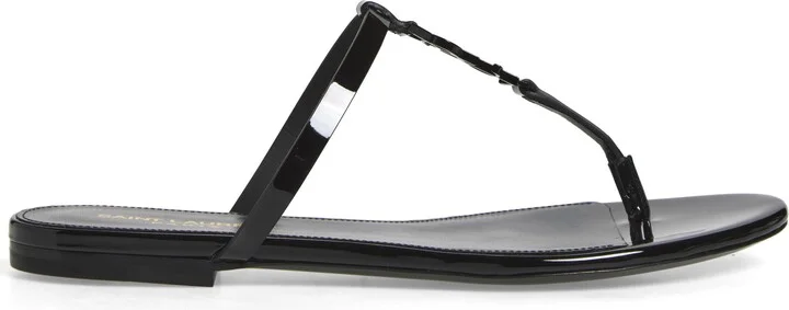 Cassandra YSL Logo T-Strap Sandal - Image 3