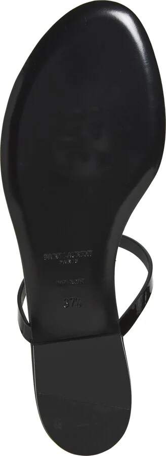 Cassandra YSL Logo T-Strap Sandal - Image 6
