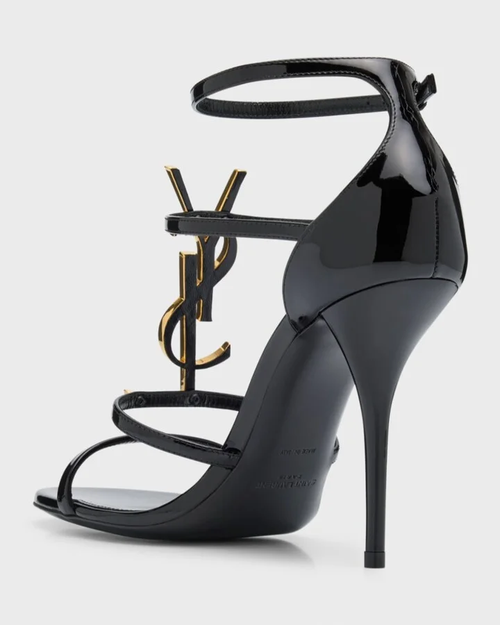 Cassandra YSL Medallion Stiletto Sandals - Image 4