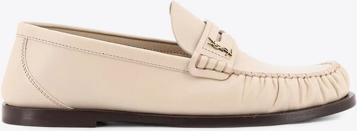 Cassandre Penny-Slot Leather Loafers