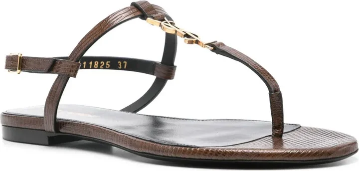 Cassandre-plaque leather sandals - Image 2