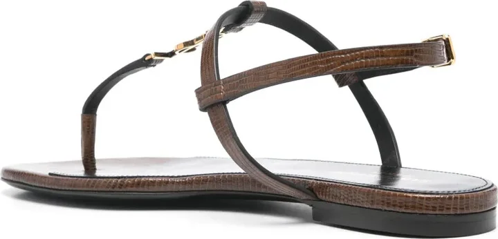 Cassandre-plaque leather sandals - Image 3