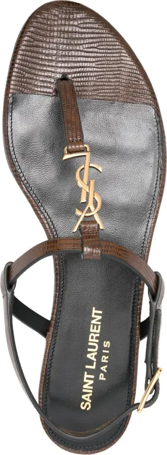 Cassandre-plaque leather sandals - Image 4