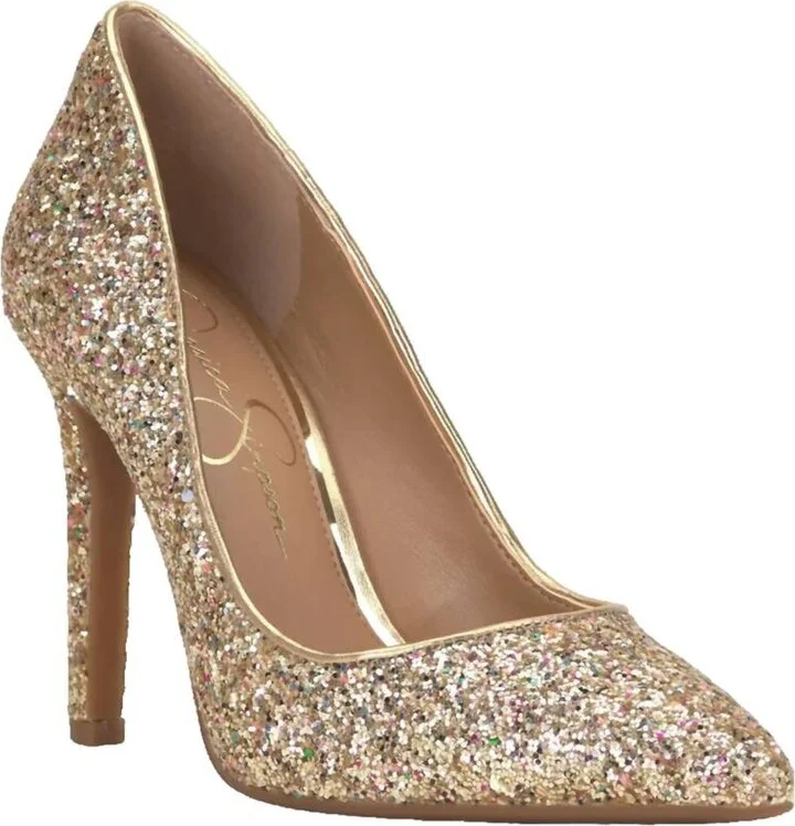 Cassani Pumps In Party Gold