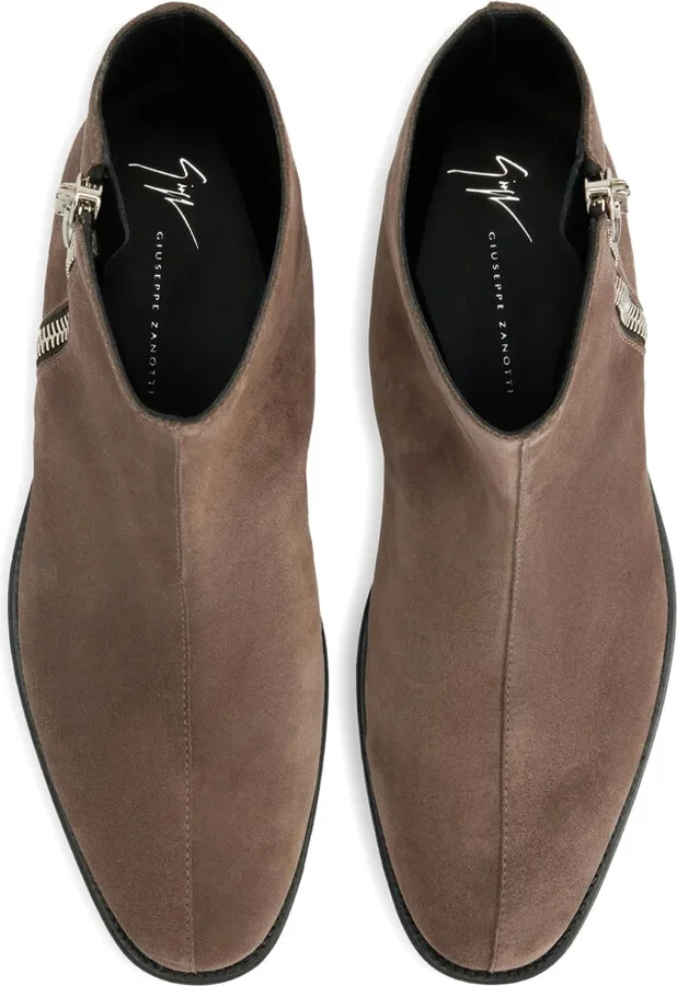 Cassian zip-detail suede boots - Image 3