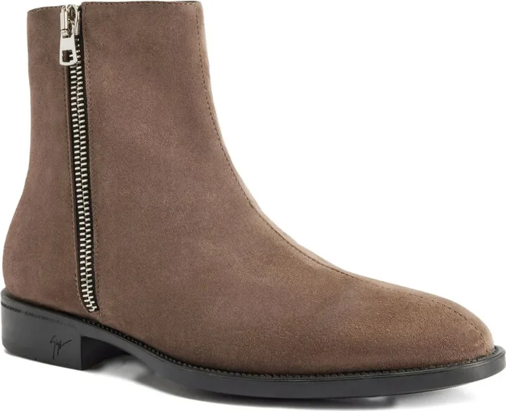 Cassian zip-detail suede boots
