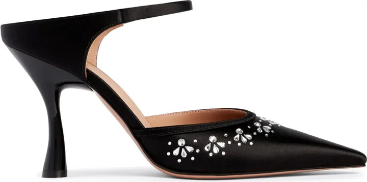 Cassie 90mm crystal-embellished pumps