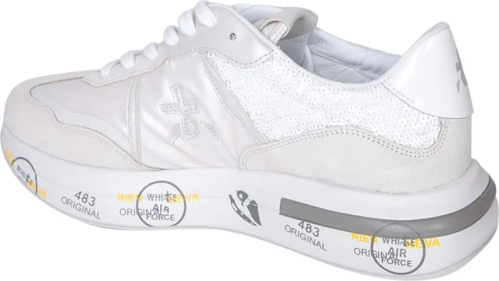 Cassie Paillettes White Sneakers - Image 3