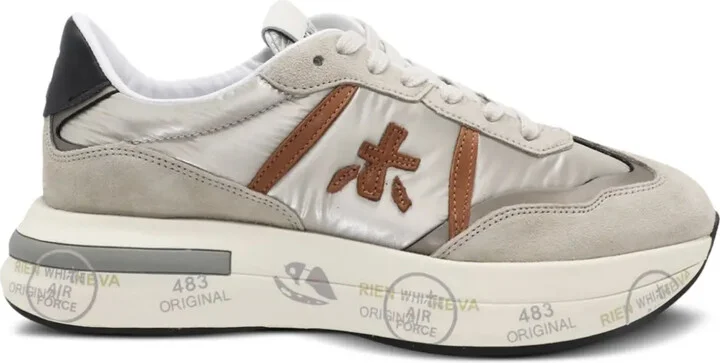 Cassie panelled leather sneakers