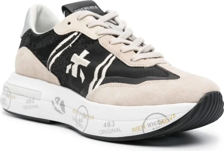 Cassie sequin-embellished sneakers - Image 2