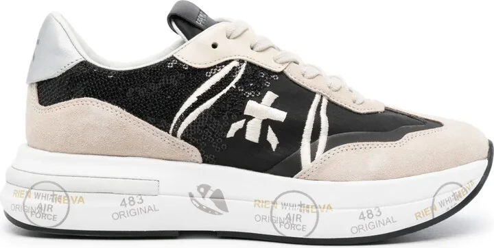 Cassie sequin-embellished sneakers