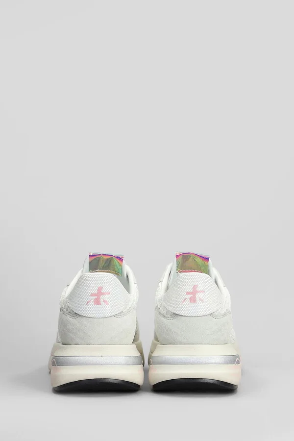Cassie Sneakers In White Suede And Fabric - Image 4