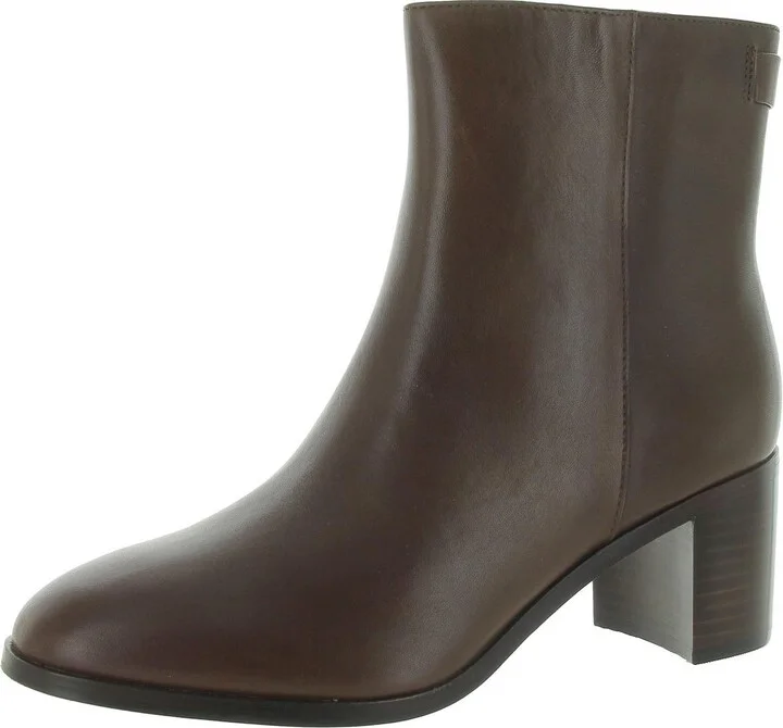 Cassie Womens Leather Ankle Booties