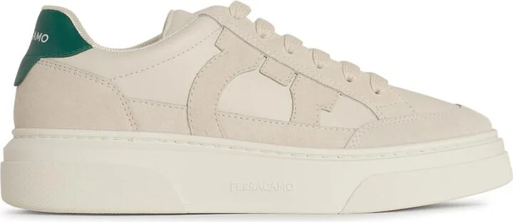 'cassina' White Leather Sneakers