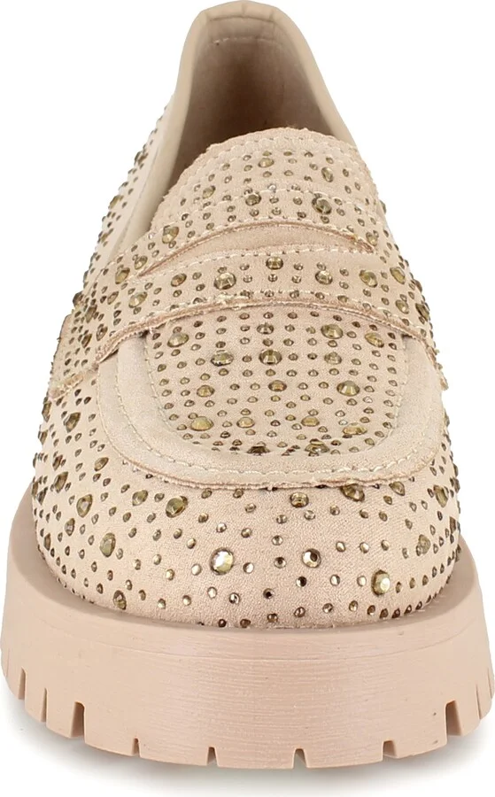 Cassondra Rhinestone Embellished Lug Sole Loafer - Image 9