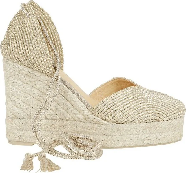 Castañer Ankle Strap Woven Wedge Espradilles