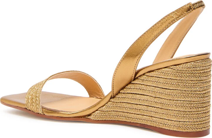 Castañer Barby Metallic Braided Wedge Espadrilles - Image 2