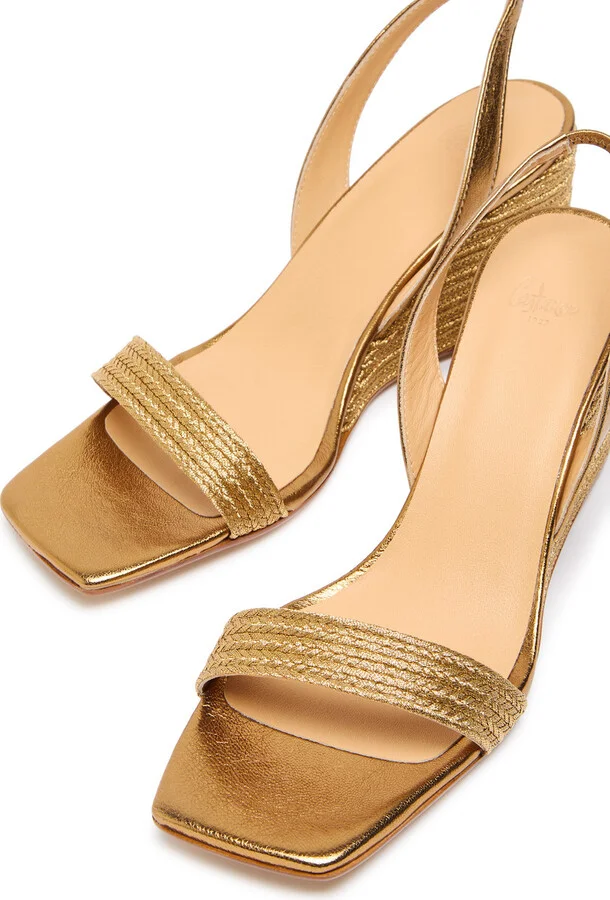 Castañer Barby Metallic Braided Wedge Espadrilles - Image 3