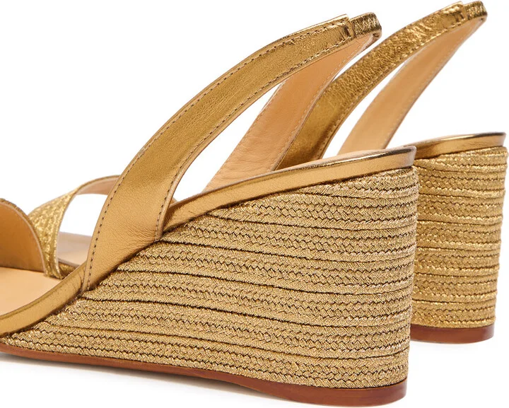 Castañer Barby Metallic Braided Wedge Espadrilles - Image 4