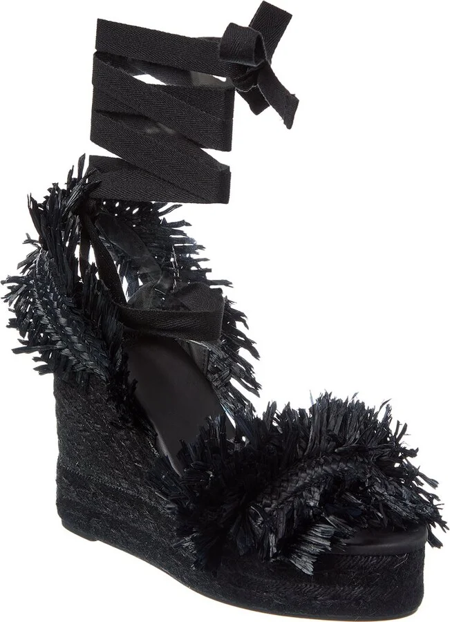 Castañer Belisa Raffia Wedge Sandal