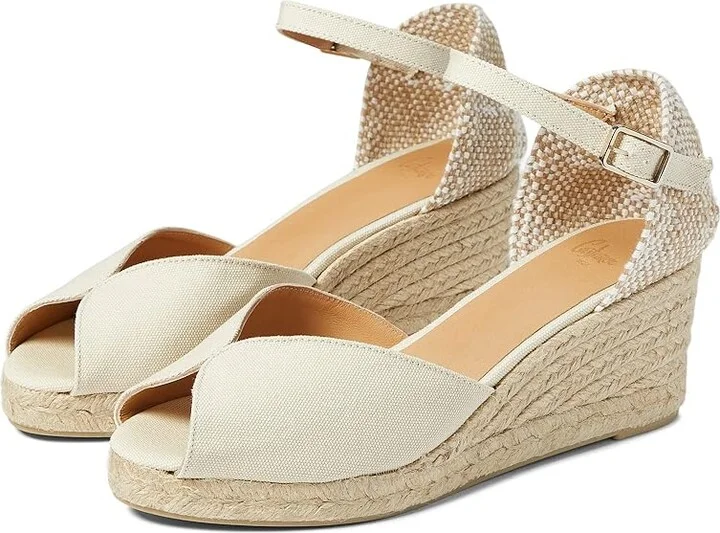 CASTANER Bianca 60 mm Wedge Espadrille Women's Shoes Ivory : EU 35 (US Women's 5) M, Textile